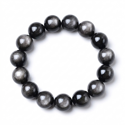 Stress Shield Black Obsidian Bracelet — Natural Crystal Protection Stone Bracelet for Grounding & Anxiety Relief | Polar Star Crystals